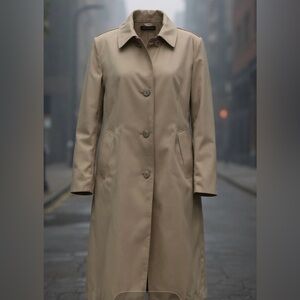 Classic London Fog Men’s Faux Fur Lined, Hidden Button Trench Coat